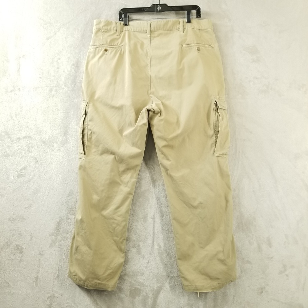 Vintage Polo Jeans Co Cargo Pants Men‎ 39 x 30.5 Beige Military Paratrooper Y2K - Picture 2 of 10
